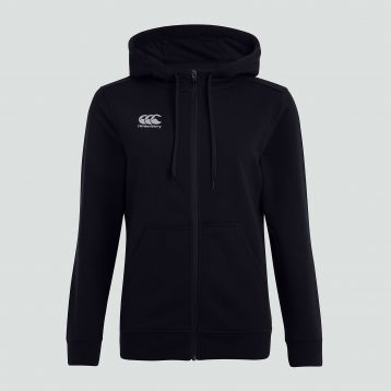 Womens Zip Thru Fleece Hoody Black