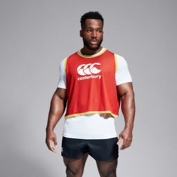 Chasuble de rugby réversible unisexe rouge/jaune