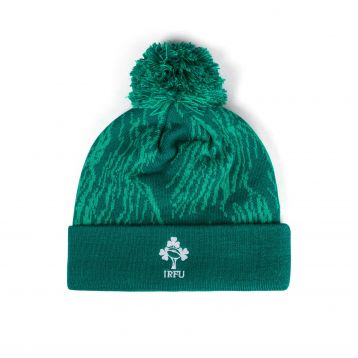 Bonnet à pompon IRFU unisexe vert